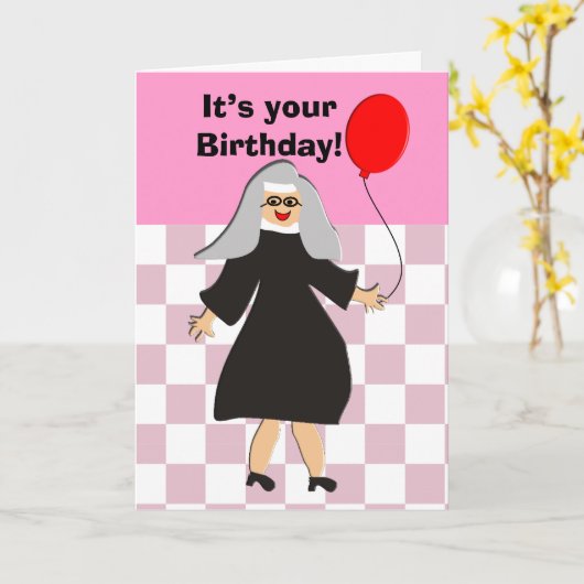 最も最高のな尼僧のバースデー・カード カード (黄色い花)