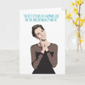 「最も最高のな年」おもしろいな女性のバースデー・カード カード (黄色い花)