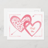 最も最高のな息子のバレンタインの郵便はがき シーズンポストカード (正面/裏面)