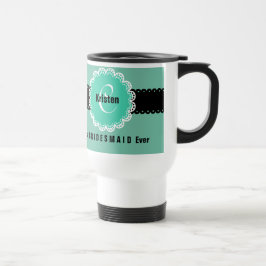 最も最高のな新婦付添人のモノグラムの名前をカスタムする色A6 トラベルマグ