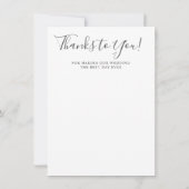 最も最高のな日のモダンな結婚式は感謝していしています 案内状 (裏面)