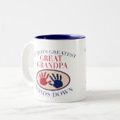 最も最高のな曾祖父手 ツートーンマグカップ (正面左)