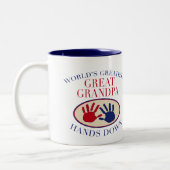 最も最高のな曾祖父手 ツートーンマグカップ (左)