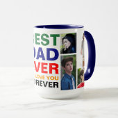 最も最高のな永久にパパ愛写真大きいコーヒーカップ マグカップ (正面右)