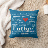 最も最高のな父の属性赤いハートはまたは個人化なります クッション (ブランケット)