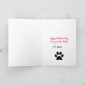 最も最高のな犬のお母さん カード (内部)
