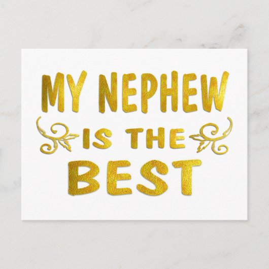最も最高のな甥 ポストカード (正面)