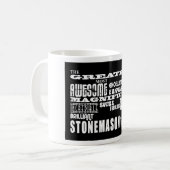 最も最高のな石工: すばらしい石工 コーヒーマグカップ (正面左)