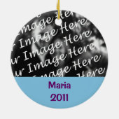 最も最高のな祖母のパーソナライズな写真のオーナメント セラミックオーナメント (裏面)