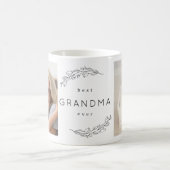 最も最高のな祖母の花のリースの写真のコーヒー・マグ コーヒーマグカップ (中央)
