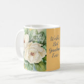 最も最高のな祖母の誕生日のマグノリアの花の絵画 コーヒーマグカップ (正面左)