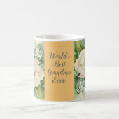 最も最高のな祖母の誕生日のマグノリアの花の絵画 コーヒーマグカップ (中央)