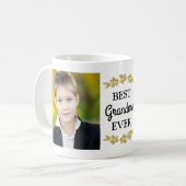 最も最高のな祖母の金ゴールドの花のカスタムの写真 コーヒーマグカップ (正面左)