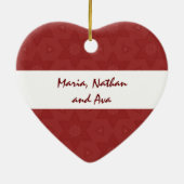 最も最高のな祖母愛赤い花の星 セラミックオーナメント (裏面)