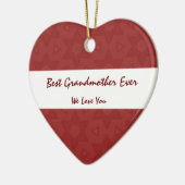 最も最高のな祖母愛赤い花の星 セラミックオーナメント (左)