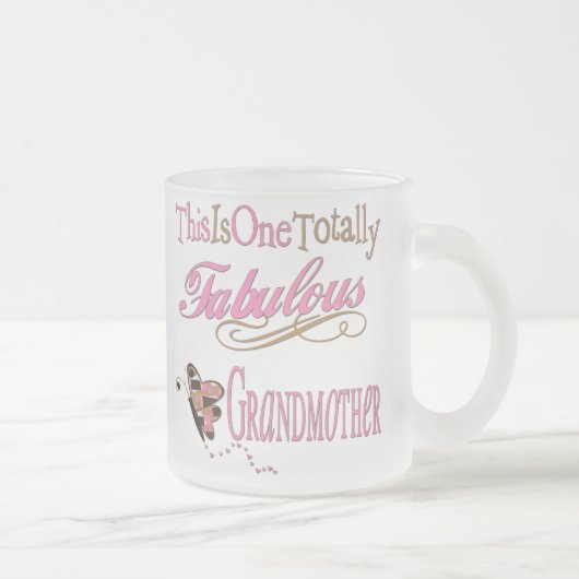 最も最高のな祖母 フロストグラスマグカップ (右)