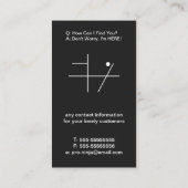 最も最高のな私立探偵の忍者 名刺 (裏面)