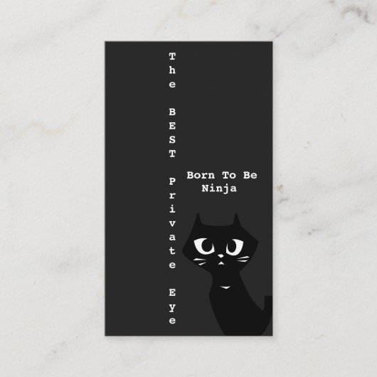 最も最高のな私立探偵の忍者 名刺 (正面)