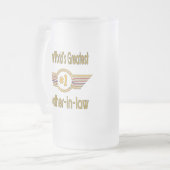 最も最高のな義母のギフト フロストグラスビールジョッキ (正面左)