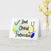 最も最高のな臨床インストラクターの看護のギフト カード (黄色い花)