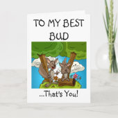 最も最高のな芽の挨拶状 サンキューカード (正面)