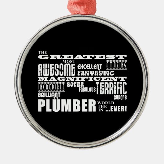 最も最高のな鉛管工: すばらしい鉛管工 メタルオーナメント (正面)