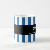 最も最高のな隣人の青い縞の名前をカスタムするV03 コーヒーマグカップ (中央)