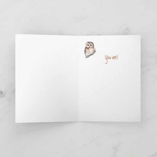 最も最高のな電気技師の賢いフクロウのユーモア カード (内部)