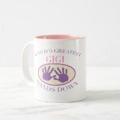 最も最高のなGigiはTシャツを渡します ツートーンマグカップ (正面左)