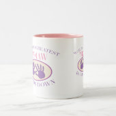 最も最高のなMemawはTシャツを渡します ツートーンマグカップ (中央)