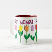 最も最高のなNonaのチューリップのデザイン ツートーンマグカップ (正面左)
