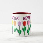 最も最高のなNonaのチューリップのデザイン ツートーンマグカップ (中央)