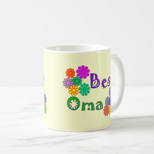 最も最高のなOmaの母の日のギフト コーヒーマグカップ (正面右)
