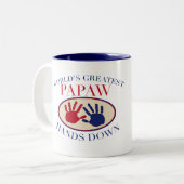 最も最高のなPapaw手 ツートーンマグカップ (正面左)