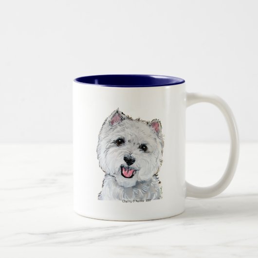 最も最高のなWestie! ツートーンマグカップ (右)