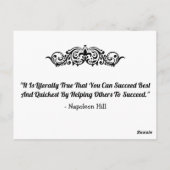 最も最高の最も速く成功すれば ポストカード (裏面)