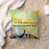 最も最高の難い登る後の景色 クッション (ブランケット)