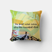 最も最高の難い登る後の景色 クッション (正面)