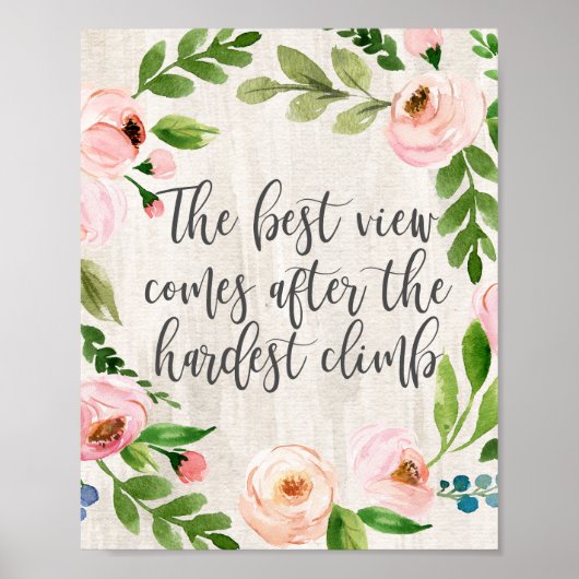 最も最高の難い登る後の景色 ポスター (正面)