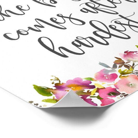 最も最高の難い登る後の景色 ポスター (角)