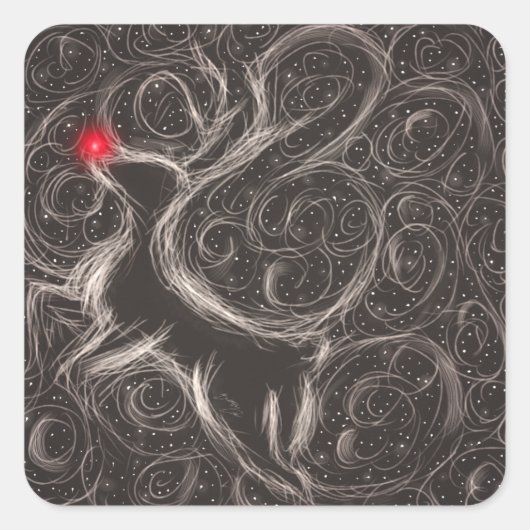 最も有名なトナカイ スクエアシール (正面)