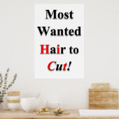 最も望まれている髪をカット販売美しいサロンポスター ポスター (キッチン)