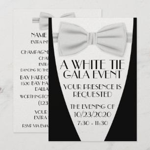 最も格式高いブラックタイのガライベント 招待状