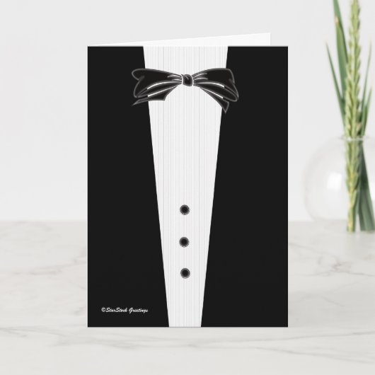 最も格式高いブラックタイの招待状、ベストマン用 招待状 (正面)