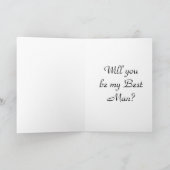 最も格式高いブラックタイの招待状、ベストマン用 招待状 (内部)