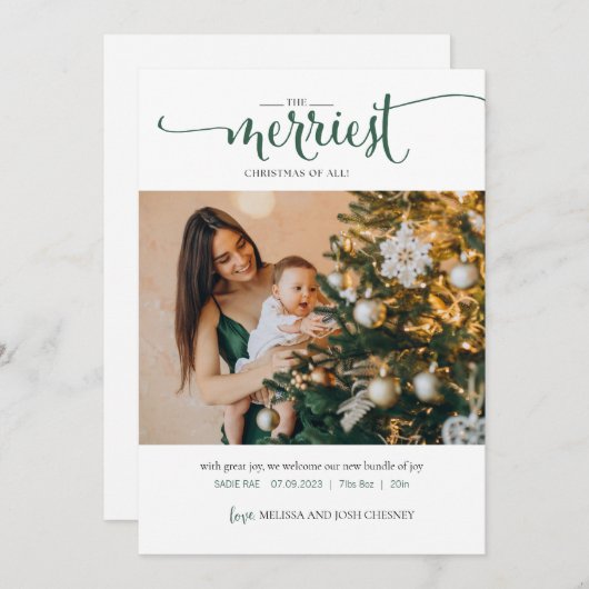 最も楽しいクリスマスのすべてのホリデー写真カード シーズンカード (正面/裏面)