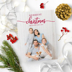 最も楽しいクリスマスのユニークな写真ホリデーグリーティング ポストカード