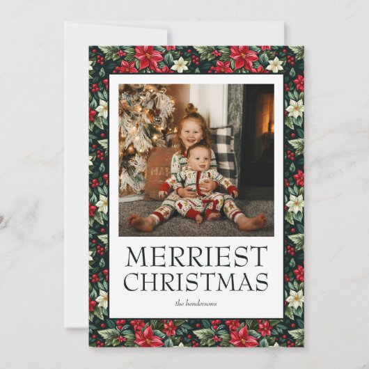 最も楽しいクリスマスの写真 シーズンカード (正面)