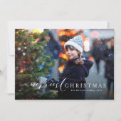 最も楽しいクリスマス シンプルでエレガントな1枚の写真 シーズンカード (正面)