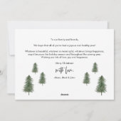 最も楽しいクリスマス、家族の写真、クリスマスツリー シーズンカード (裏面)